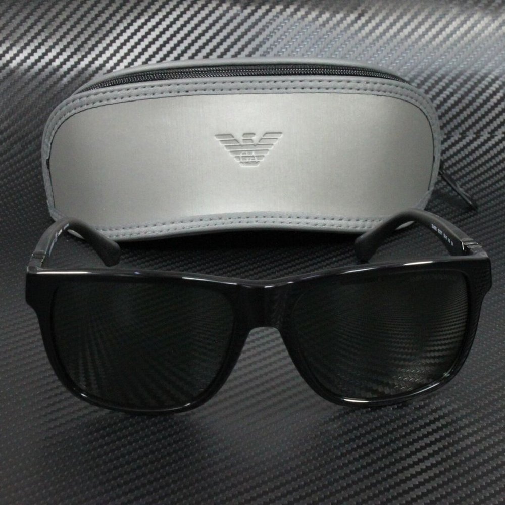 Emporio Armani Black 58mm Men's Sunglasses - Picture 2 of 3